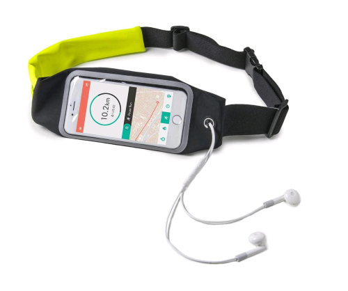 CELLY RUNBELT VIEW DUO CINTURA ELASTICA REGOLABILE UNIVERSALE PER SMARTPHONE FINO A 6.5'' NERO GIALLO